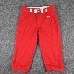 Under Armour Softball Pants Women's Red Size M Belted